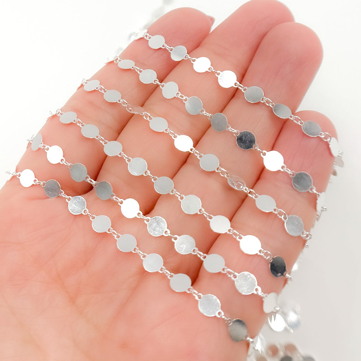 V65SS. Sterling Silver Disc Chain