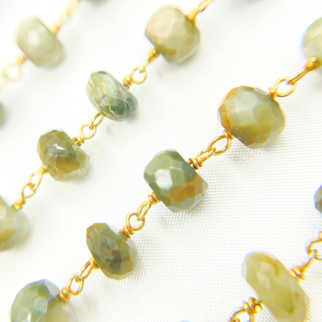 Cats Eye Gold Plated Wire Chain. CAT7