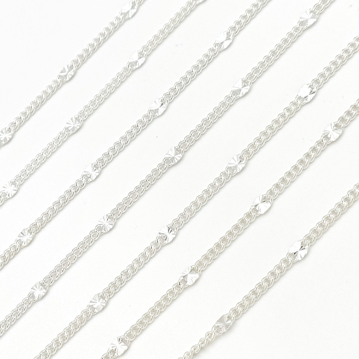 Y118SS. Sterling Silver Curb Chain with Marina Link