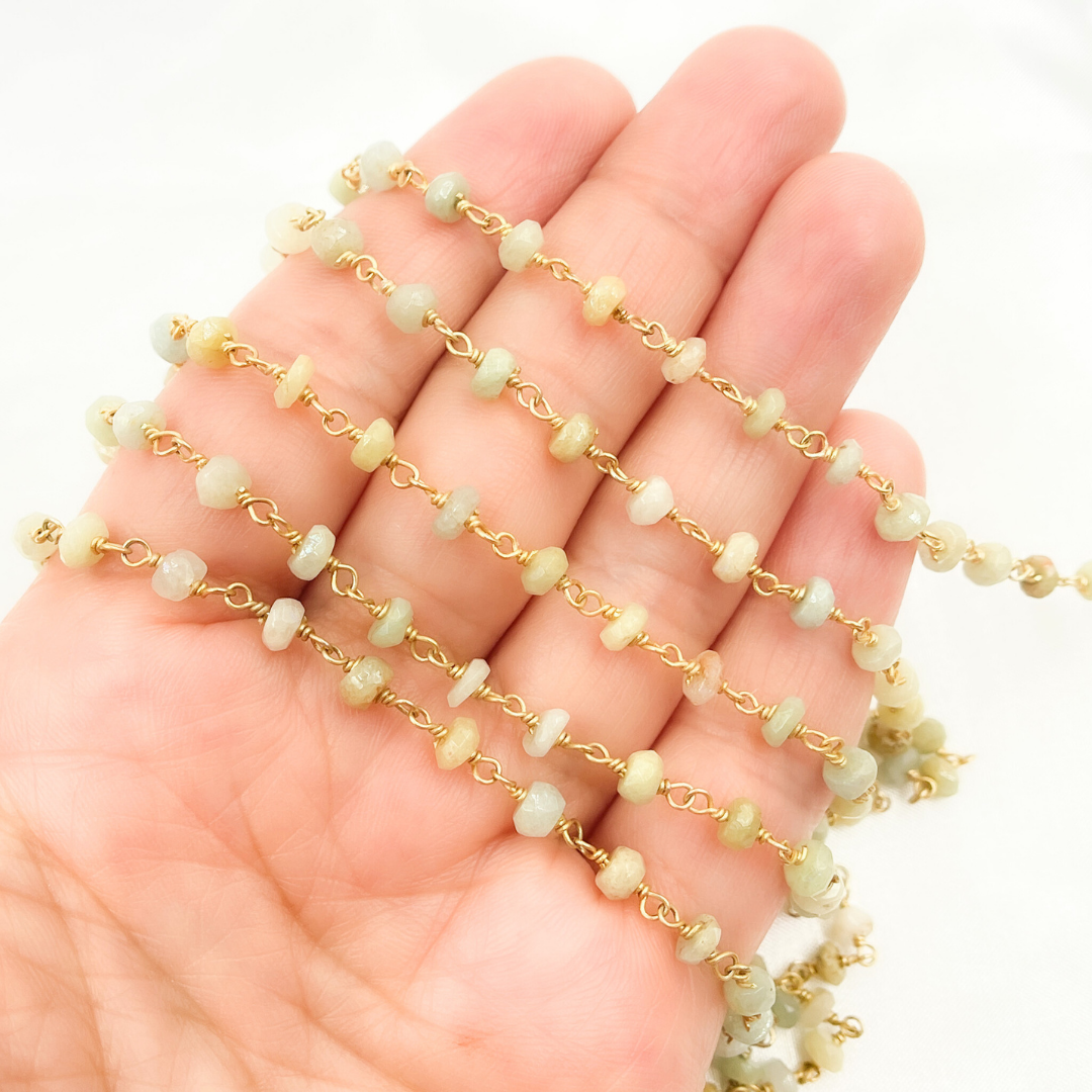 Coated Cats Eye Gold Plated Wire Chain. CAT4