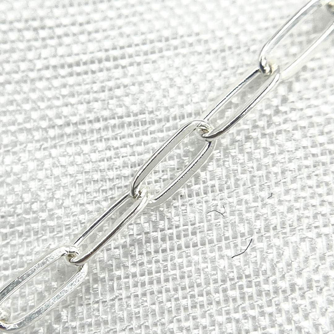 2505FSS. Sterling Silver Flat Paperclip Link Chain