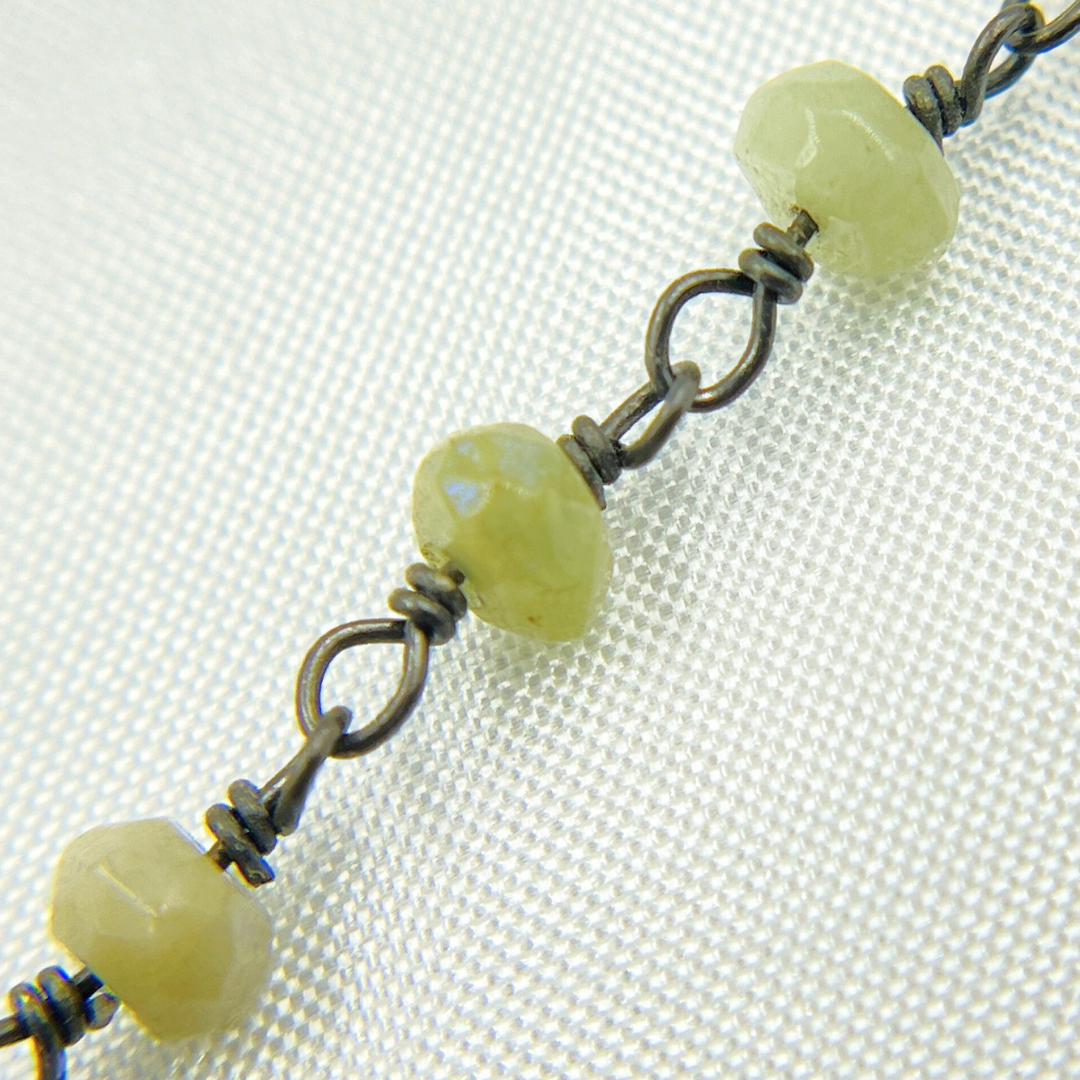 CAT1. Coated Cats-eye Black Rhodium 925 Sterling Silver Wire Chain