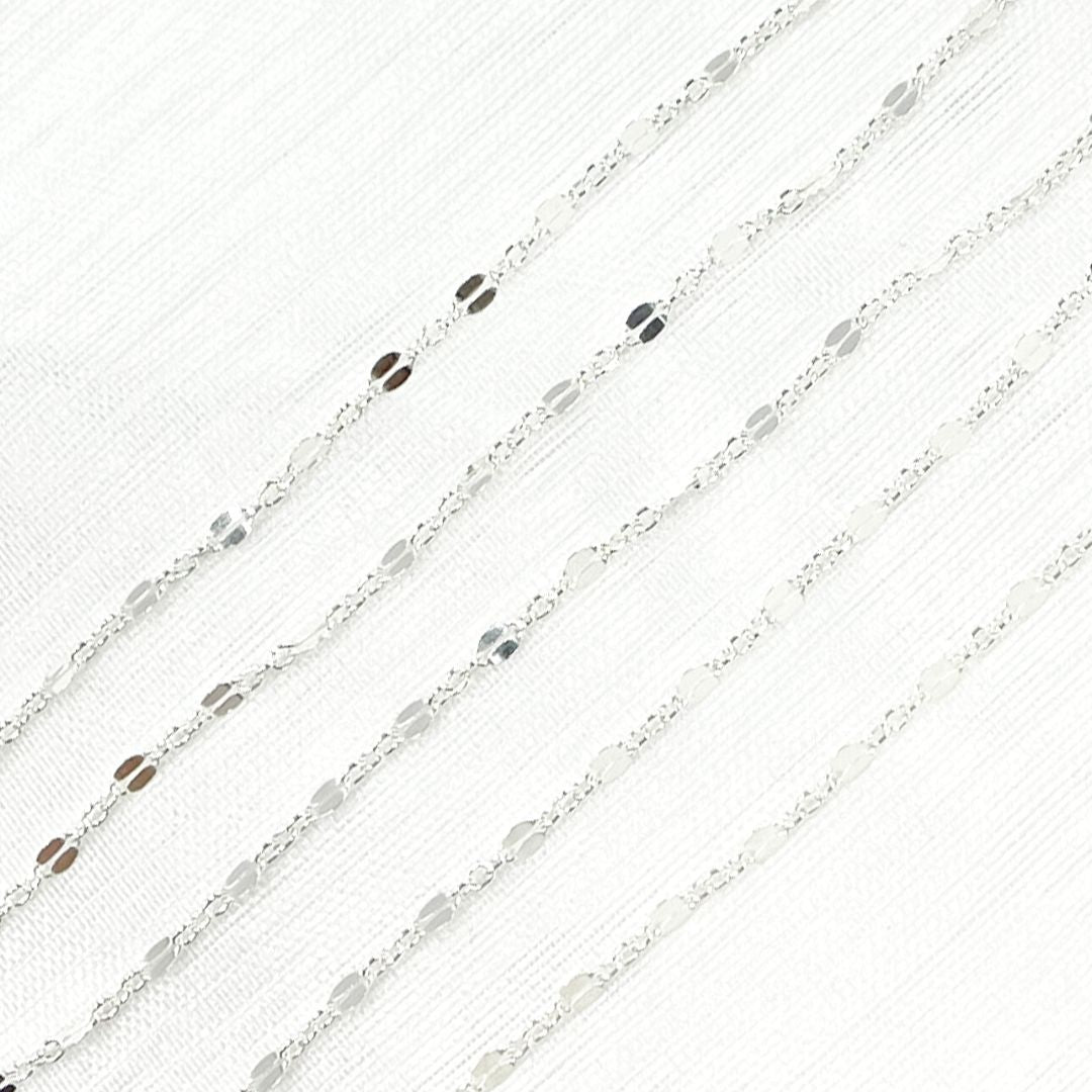 1097SS. 925 Sterling Silver Fancy Marina Link Chain