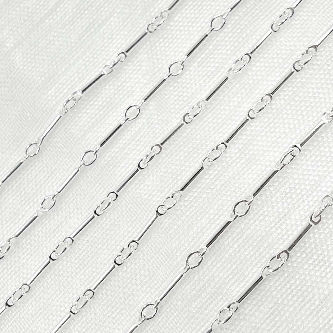 567SS. Sterling Silver Fancy Bar Chain