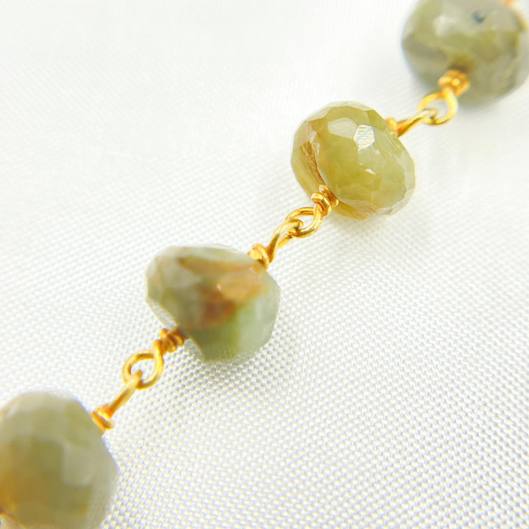 Cats Eye Gold Plated Wire Chain. CAT7