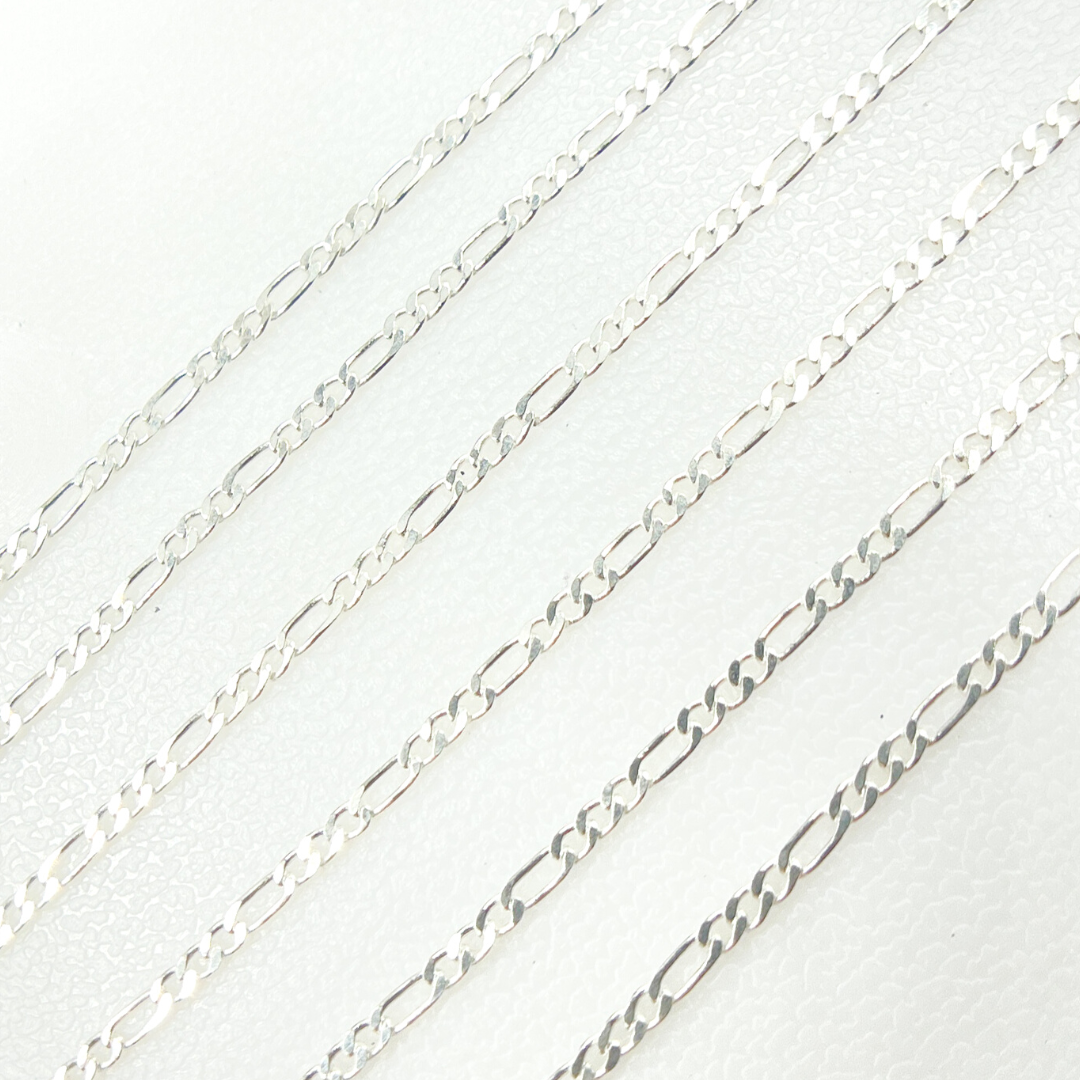 Y109SS. Sterling Silver Flat Figaro Link Chain.