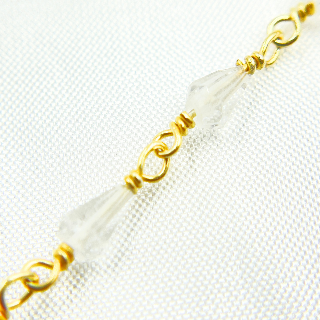 Crystal Gold Plated Wire Chain. CR27