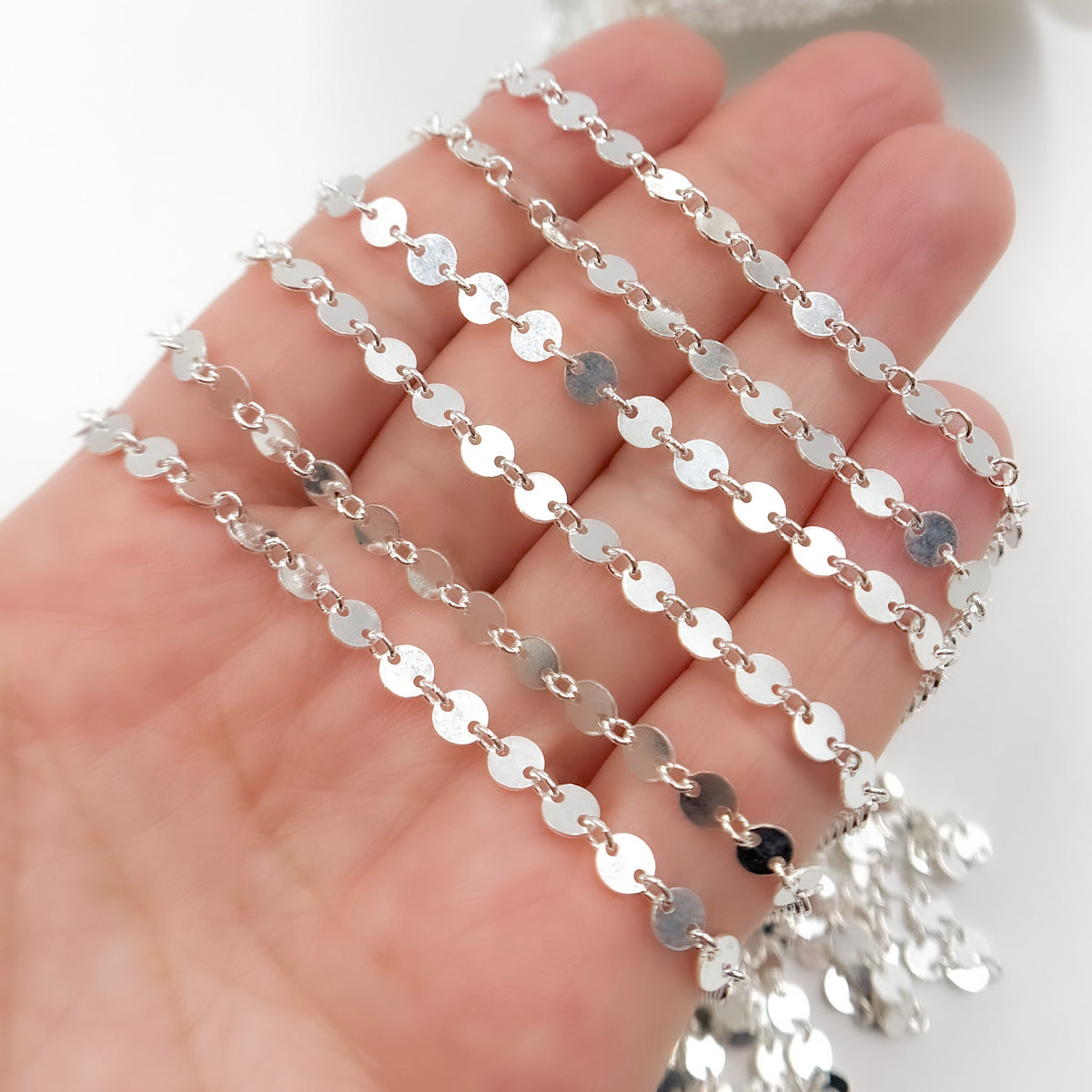 957SS. Sterling Silver Disc Chain