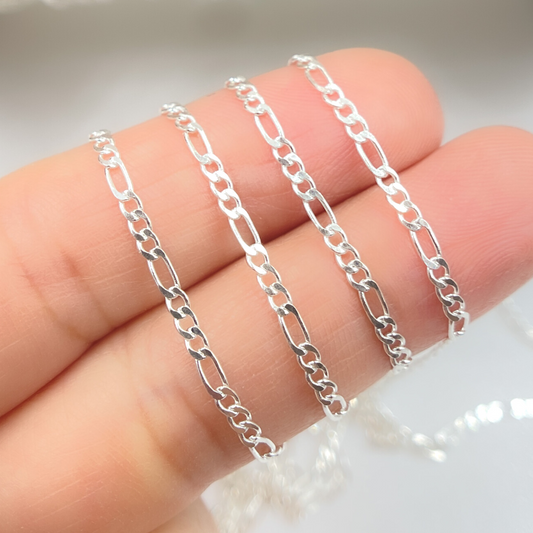 Y110SS. Sterling Silver Flat Figaro Link Chain
