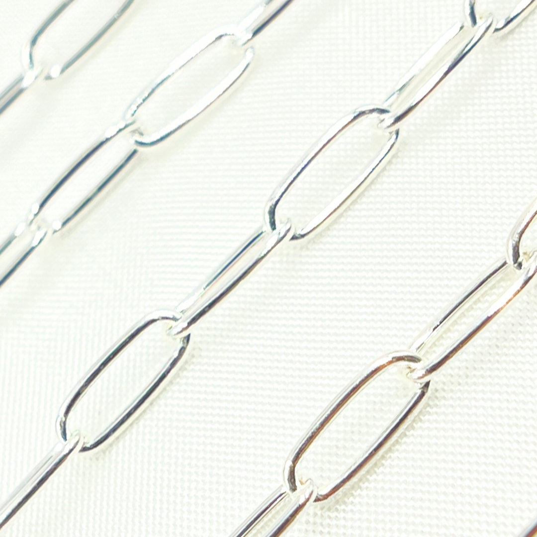 2903SS. 925 Sterling Silver Smooth Paperclip Chain