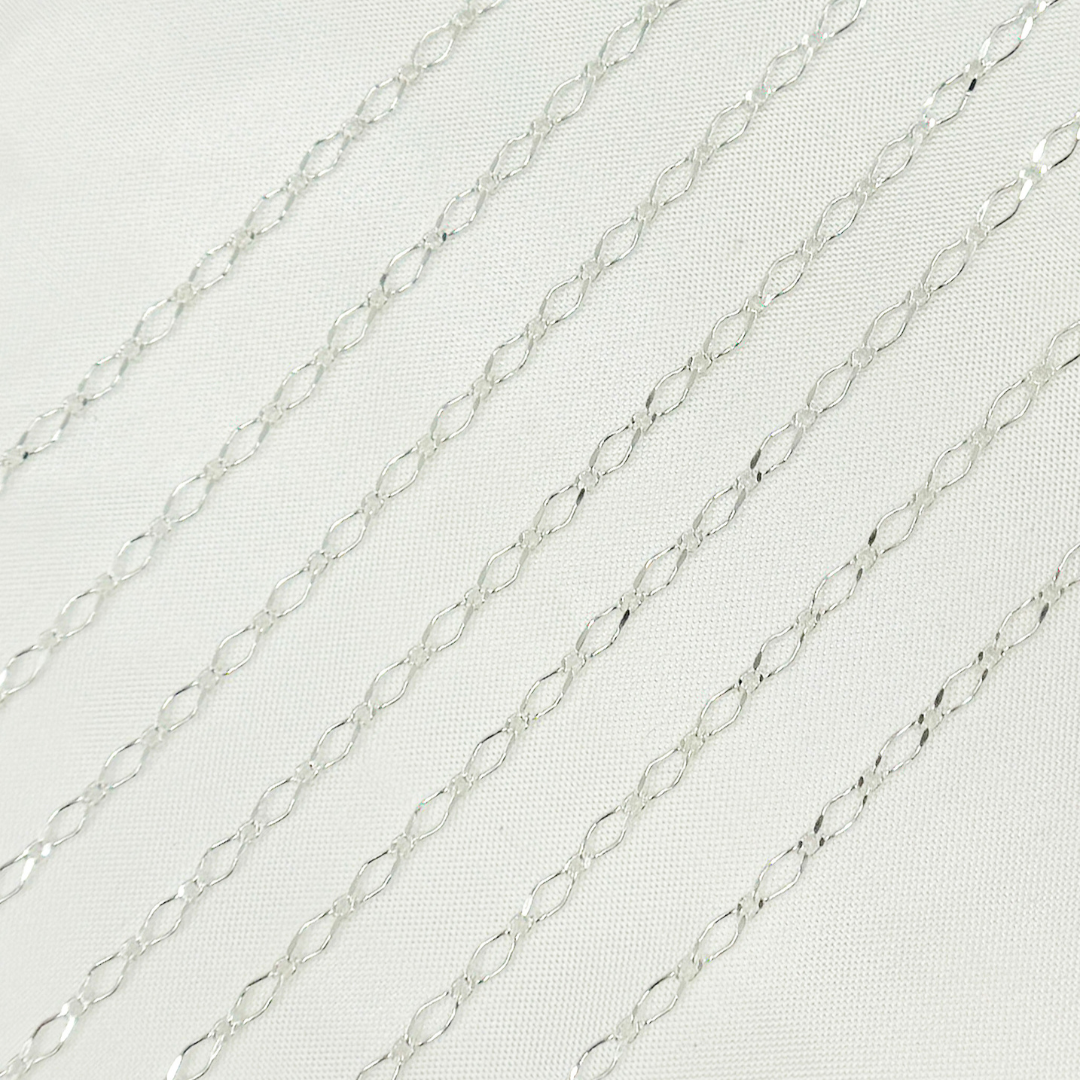 V237SS. Sterling Silver Long and Short Link Chain