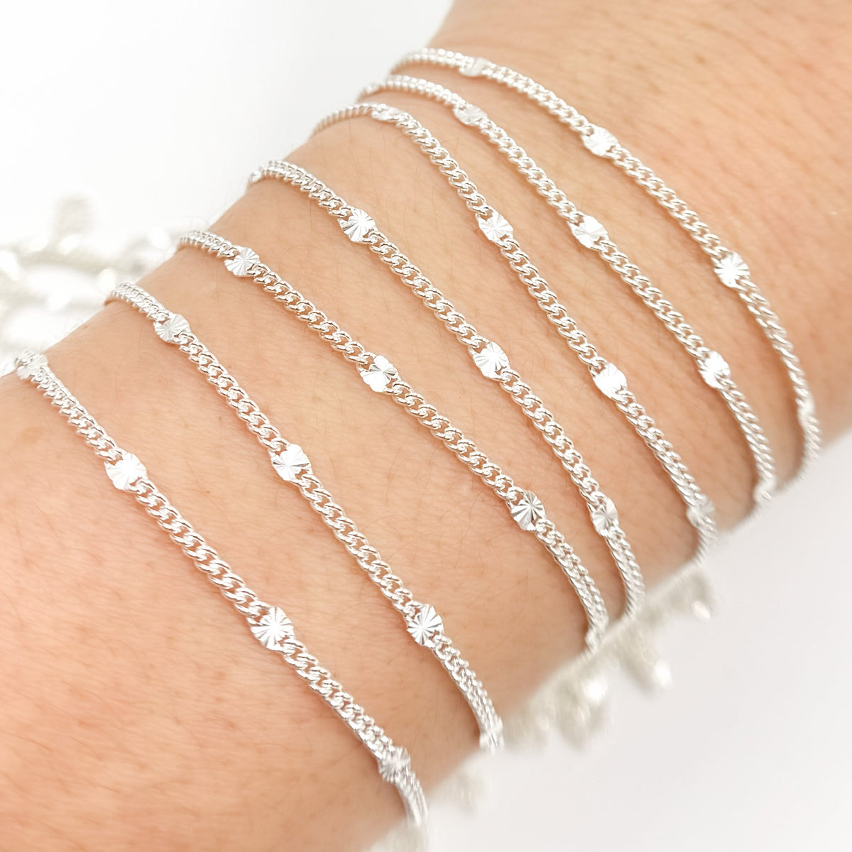 Y118SS. Sterling Silver Curb Chain with Marina Link