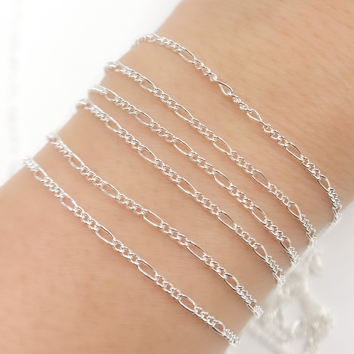 2031CSS. Sterling Silver Figaro Chain