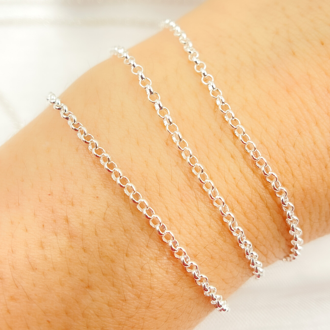 V107SS. Sterling Silver Rolo Chain