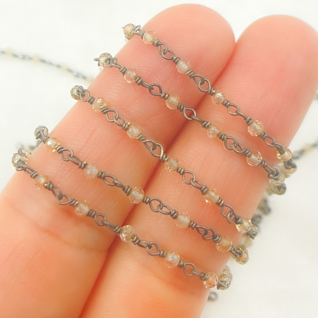 Coated Crystal Oxidized Wire Chain. CR20