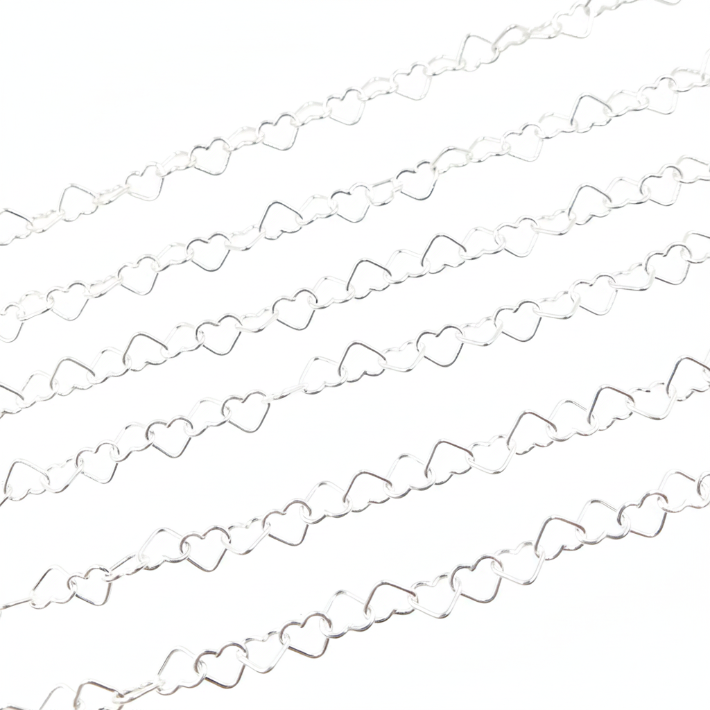 Y113SS. Sterling Silver Heart Link Chain