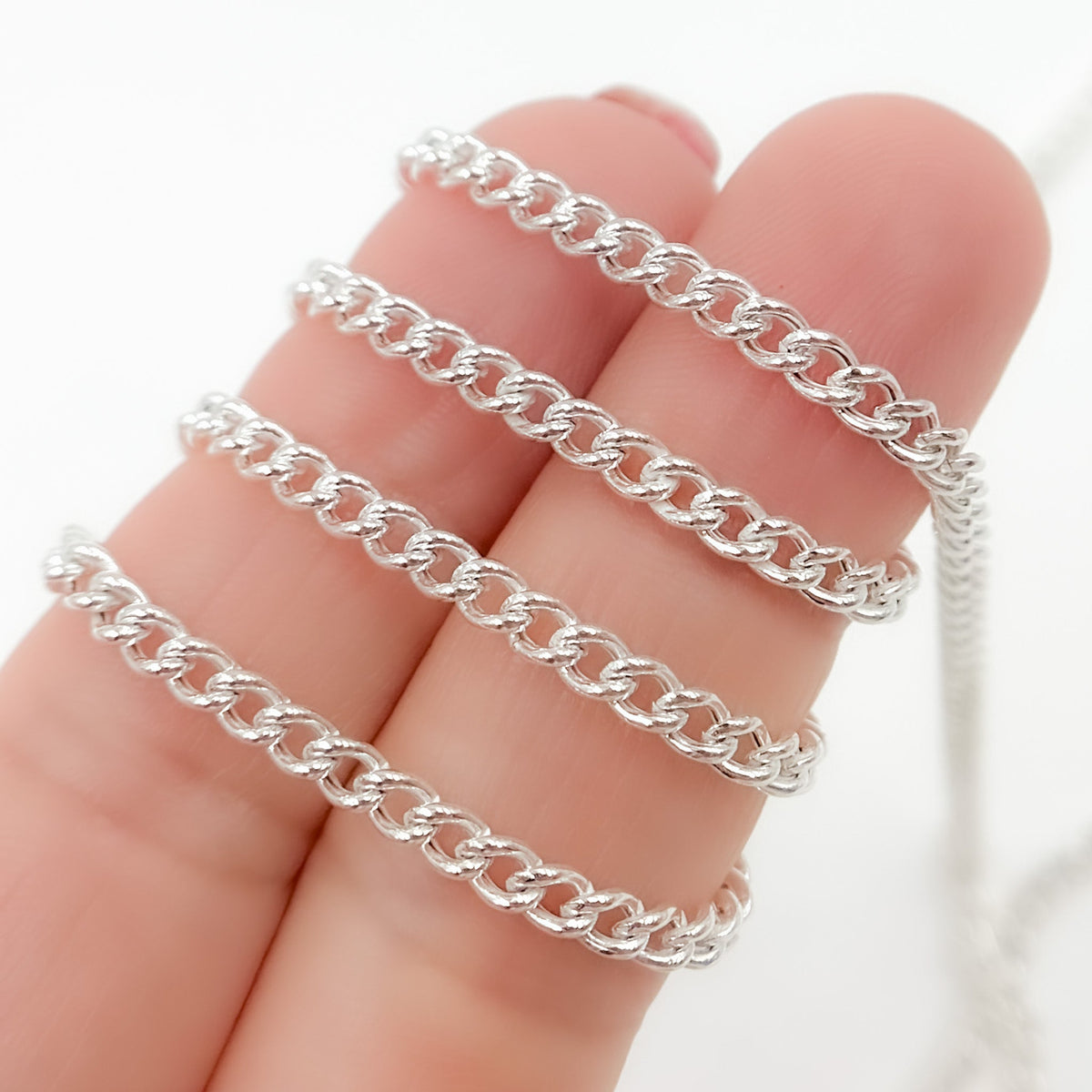 Y1SS. Sterling Silver Curb Link Chain