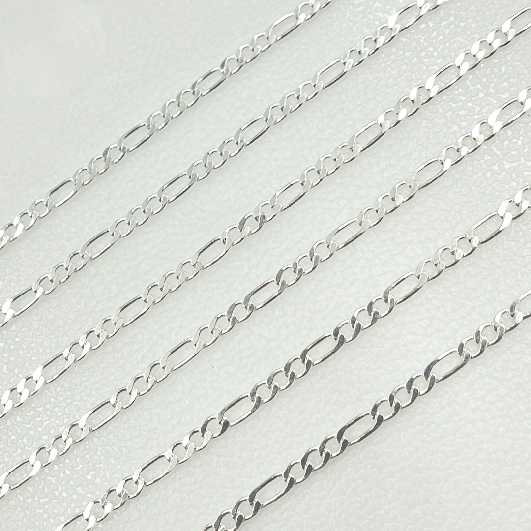 Y110SS. Sterling Silver Flat Figaro Link Chain
