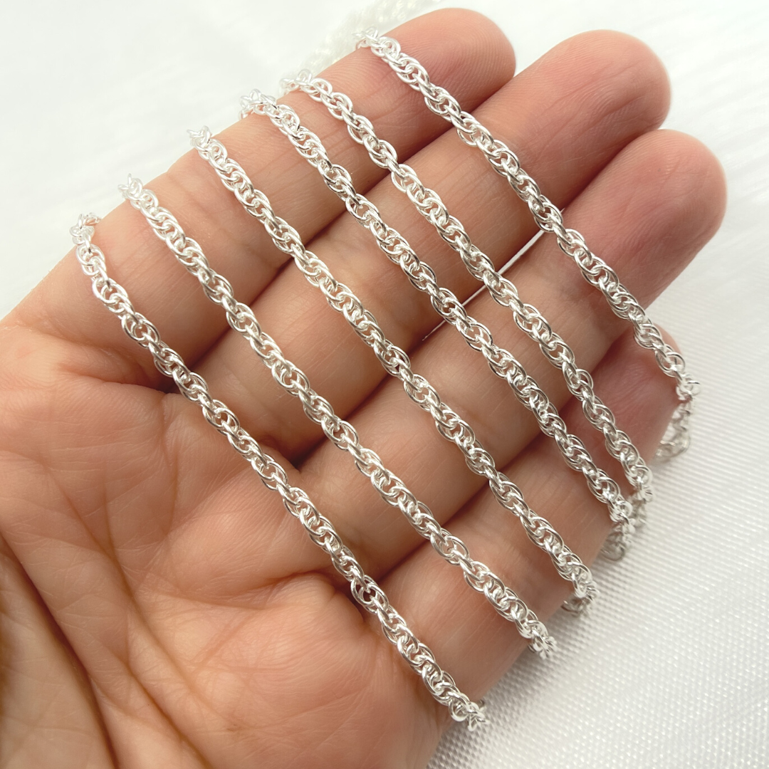 Y120SS. Sterling Silver Rope Link Chain.