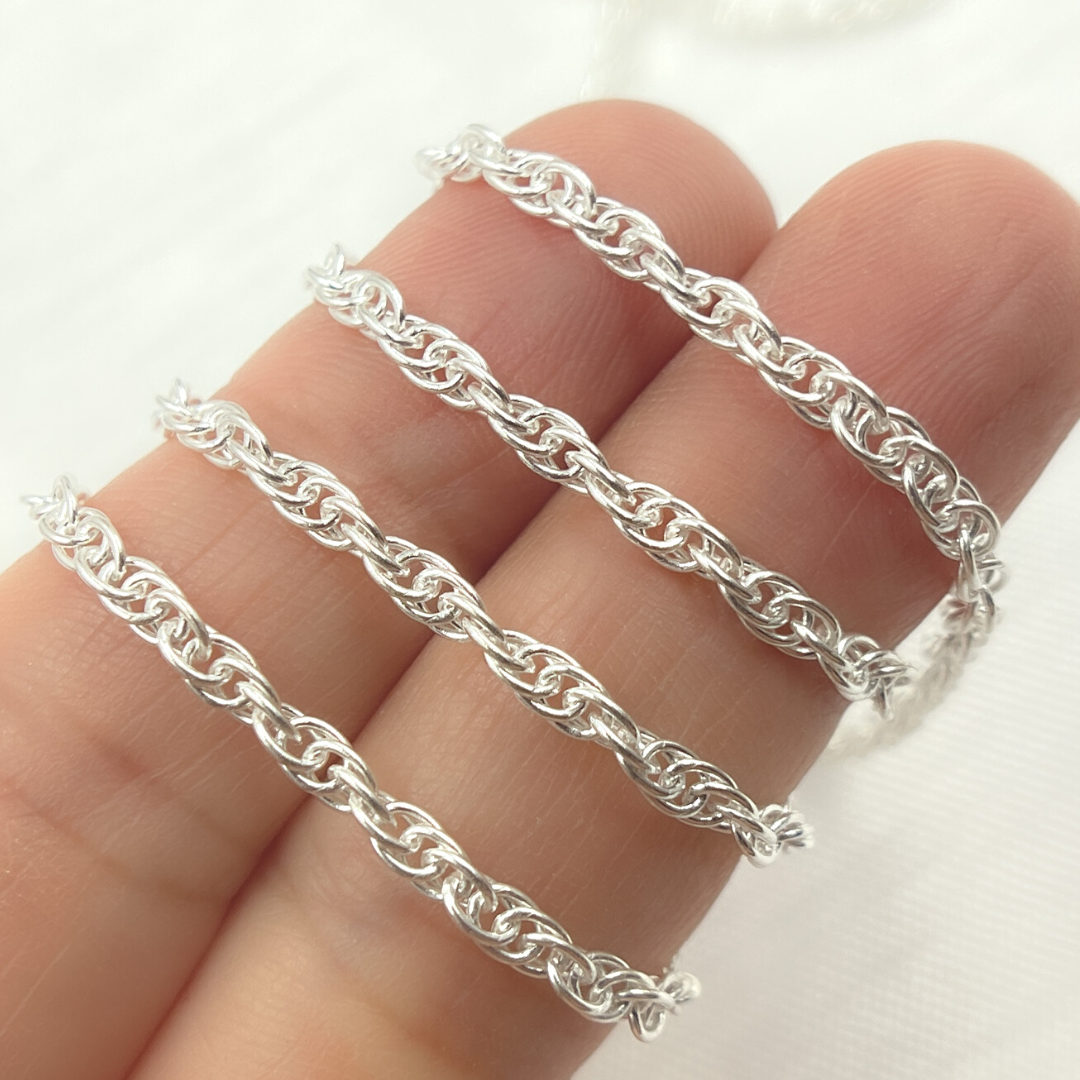 Y120SS. Sterling Silver Rope Link Chain.