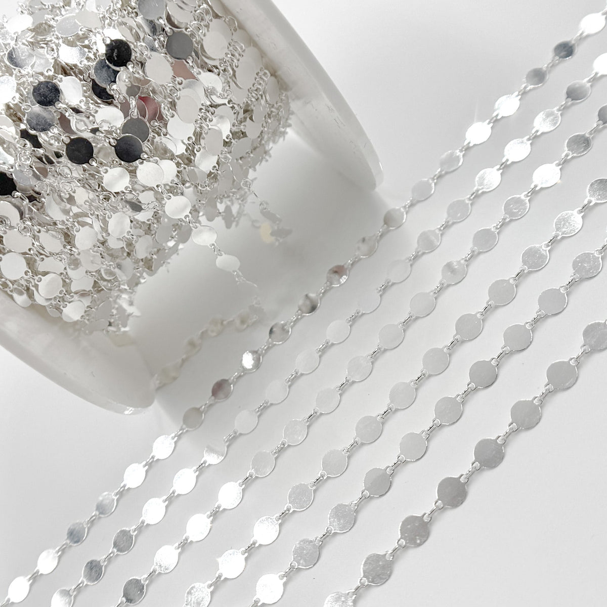 V65SS. Sterling Silver Disc Chain