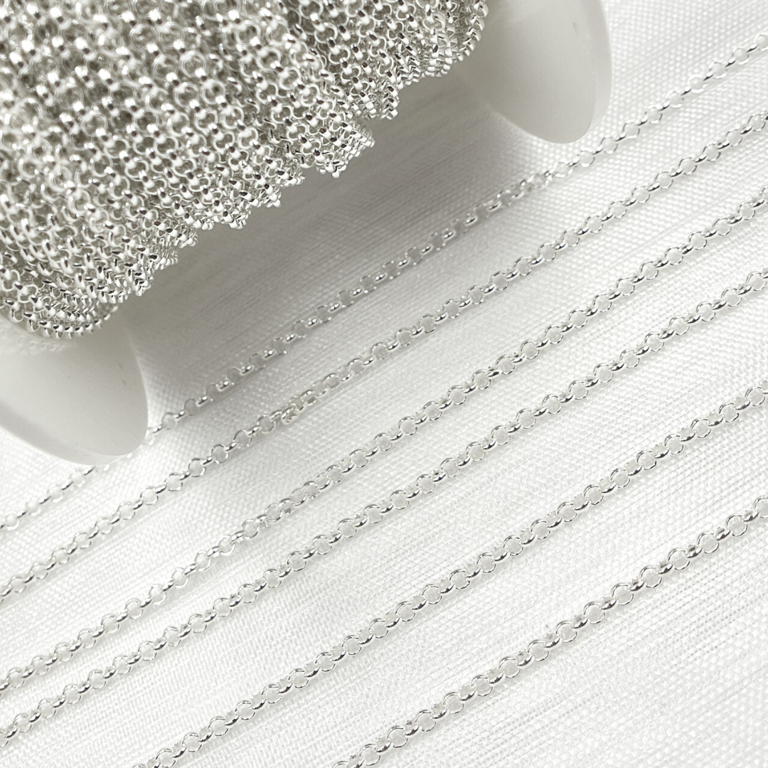 V107SS. Sterling Silver Rolo Chain
