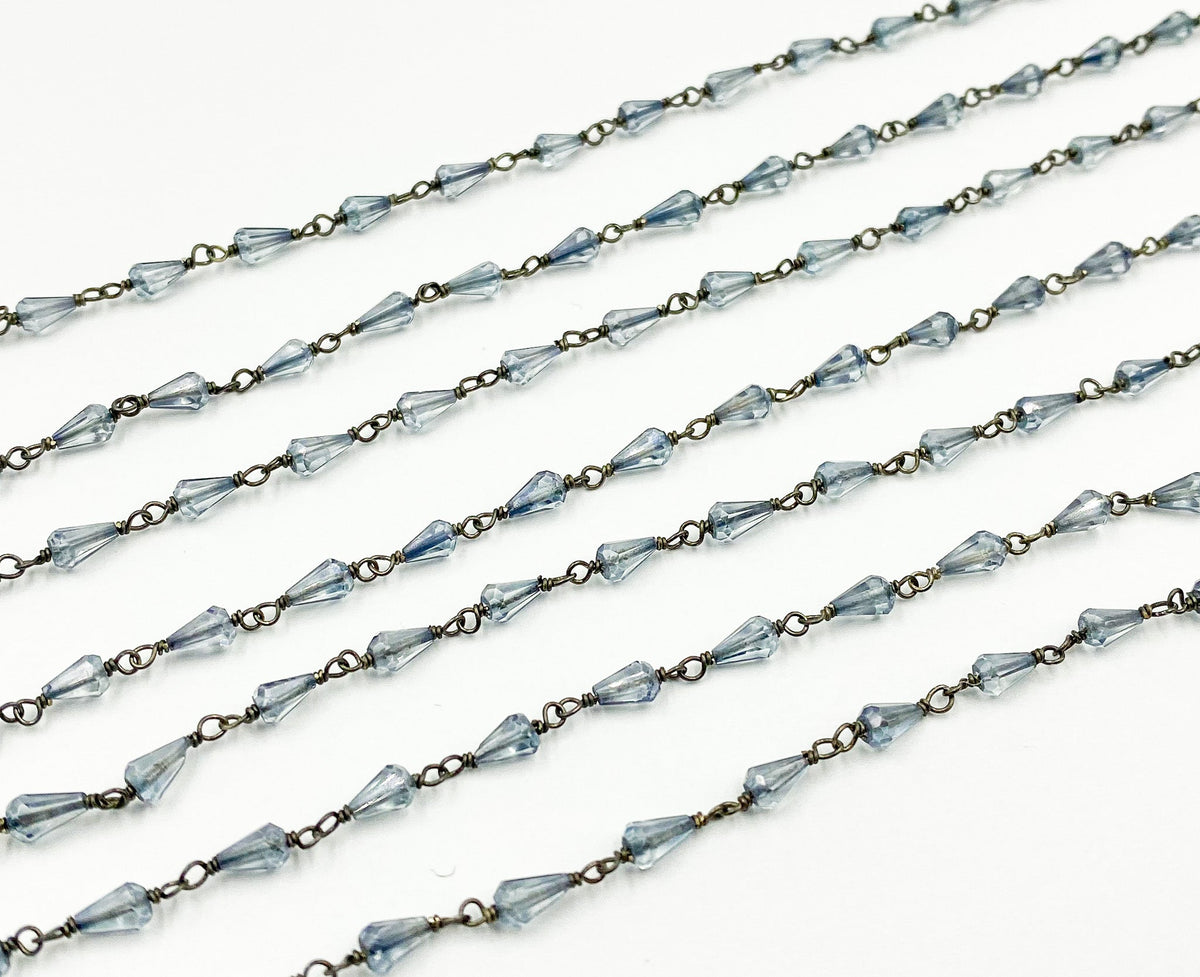 Coated Crystal Oxidized Wire Chain. CR13