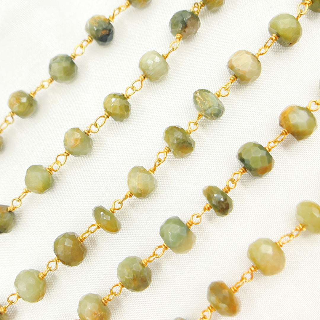 Cats Eye Gold Plated Wire Chain. CAT7