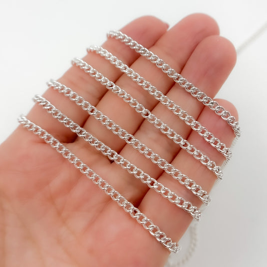 Y1SS. Sterling Silver Curb Link Chain