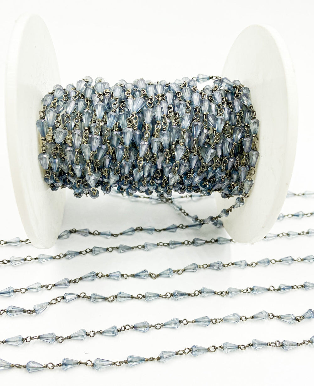 Coated Crystal Oxidized Wire Chain. CR13